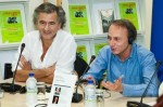 Bernard-Henri Lévy et Michel Houellebecq à Athenes