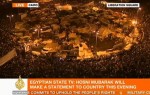 La place Tahrir ce soir à 20h30. Les égyptiens attendent le discours d'Hosni Moubarak.