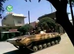 Un char syrien dans une rue de Kafr Nabl, le 12 août 2011.