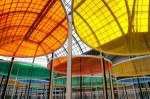 La Règle du Jeu - Buren_Grand-Palais Installation de l'artiste Daniel Buren dans le cadre de Monumenta au Grand Palais. Mai 2012