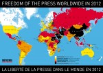 La Règle du Jeu - carte2012 La liberté de la presse dans le monde en 2012