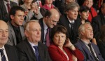 La Règle du Jeu - FRANCE/ Au premier rang : Jean-Michel Baylet, Jean-Marc Ayrault, Martine Aubry et Francois Rebsamen. Derrière: Manuel Valls, Pierre Moscovici, Stéphane Le Foll.