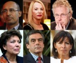 Harlem Désir, Laure Adler, Daniel Cohn Bendit, Roselyne Bachelot, François Fillon, Anne Hidalgo.