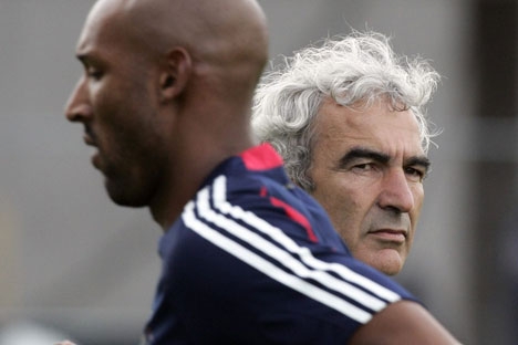 Nicolas Anelka et Raymond Domenech