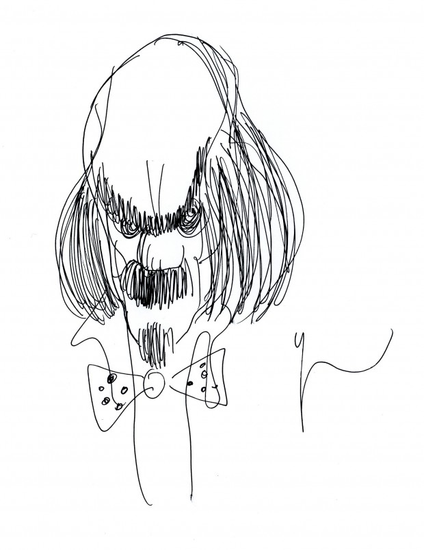 Portrait d'André Suarès dessiné par Yann Moix