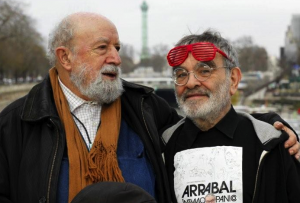 Michel Butor et Fernando Arrabal (photo de Serge Assier)