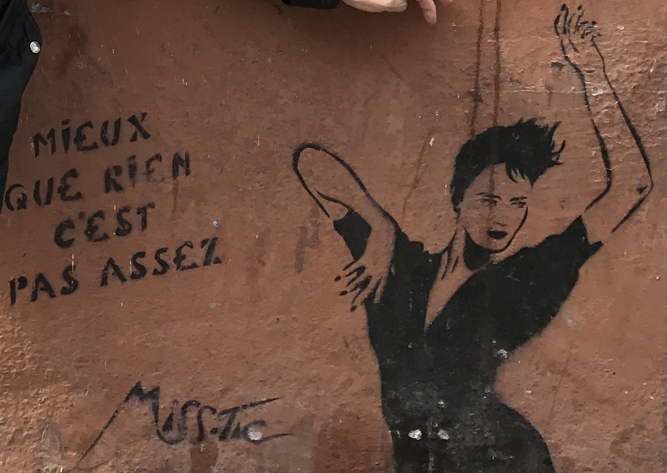 Graphe de l'artiste Miss Tic, dans le 13ème arrondissement de Paris.