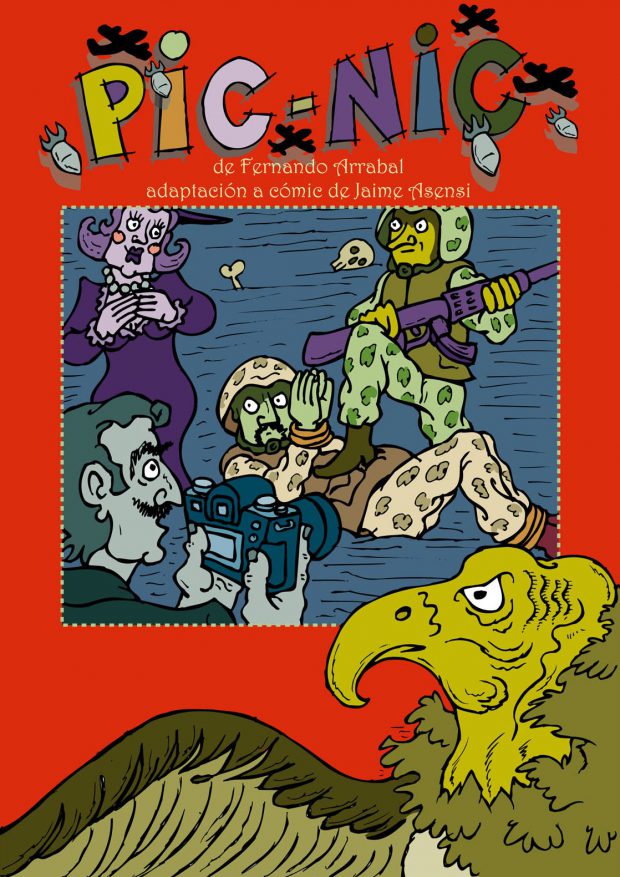 Couverture de la bande dessinée Pic-Nic, adpatée par Jaime Asensi, d'après la pièce de Fernando Arrabal.