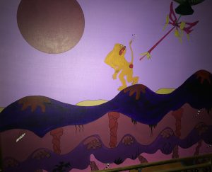 Tableau acrylique (65 x 81 cm) de Fernando Arrabal, 1985