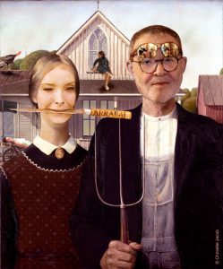 American gothic, Grant Wood 74x62 1930