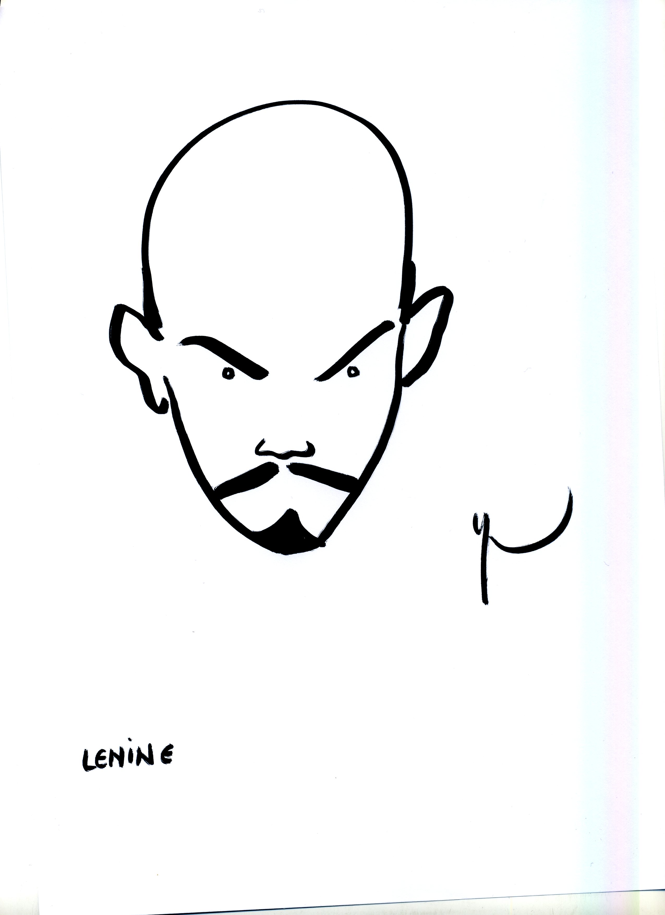 Portrait de Lénine dessiné par Yann Moix