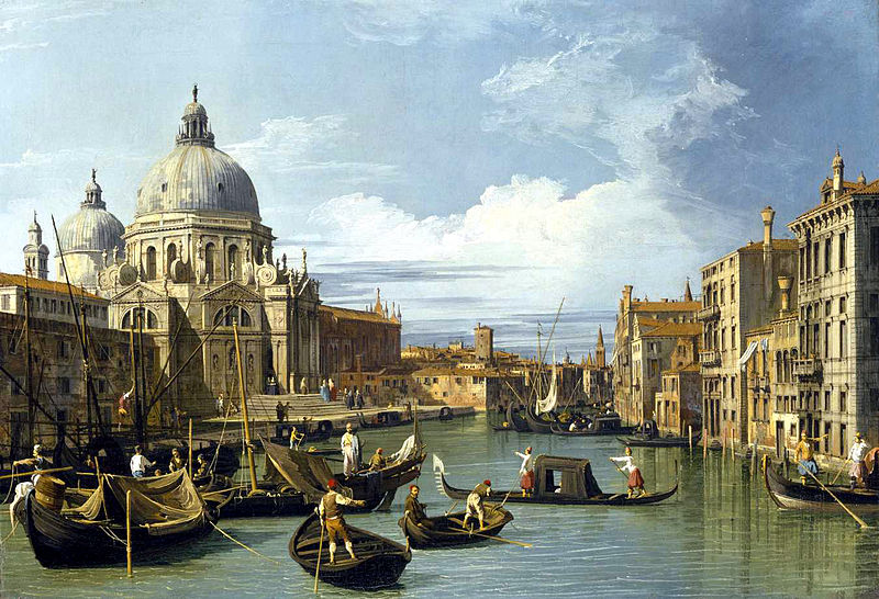 Le grand canal et l'église de la Salute, de Canaletto, 1730