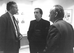 Marcel Fleiss, Pol Bury et Balthazar, photo André Morin