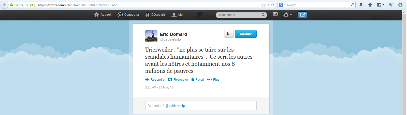 Eric-Domard-23-11-13-Scandales-humanitaires