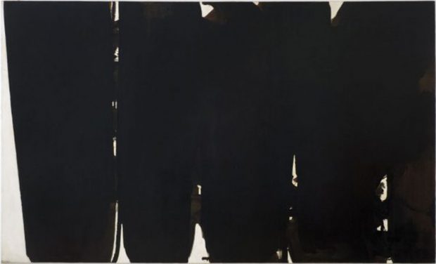 Pierre Soulages. Peinture 220 × 366, 14 mai 1968 Huile et peinture acrylique sur toile Collection Centre Pompidou, Paris. Musée national d’art moderne. Centre de création industrielle.
