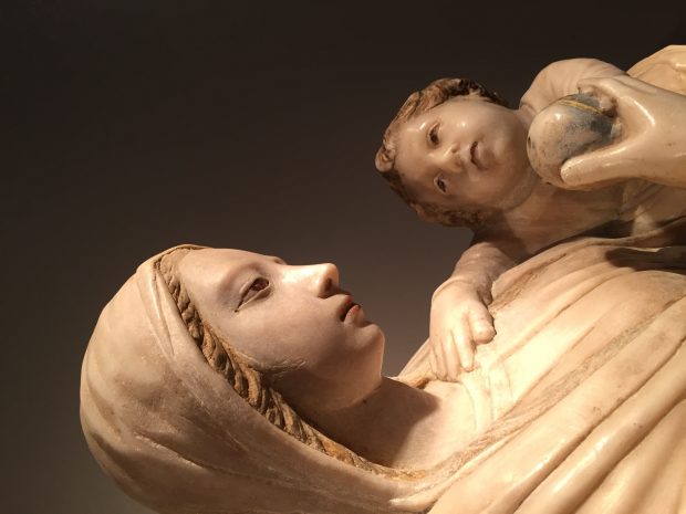 Attribué à Antonello Gagini, Vierge à l'enfant, vers 1500, galerie Sismann, détail