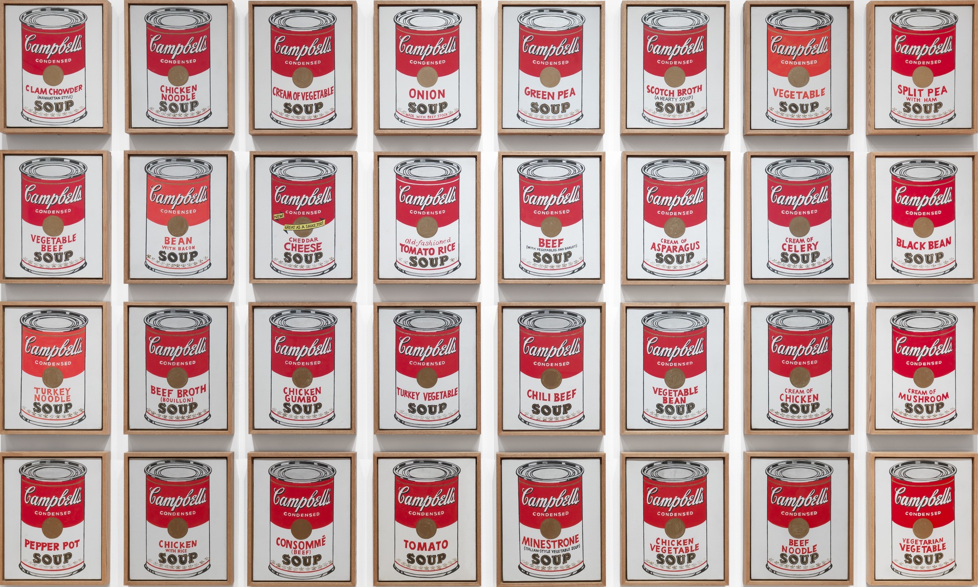 Campbell's Soup Cans par Andy Warhol. 1962.
