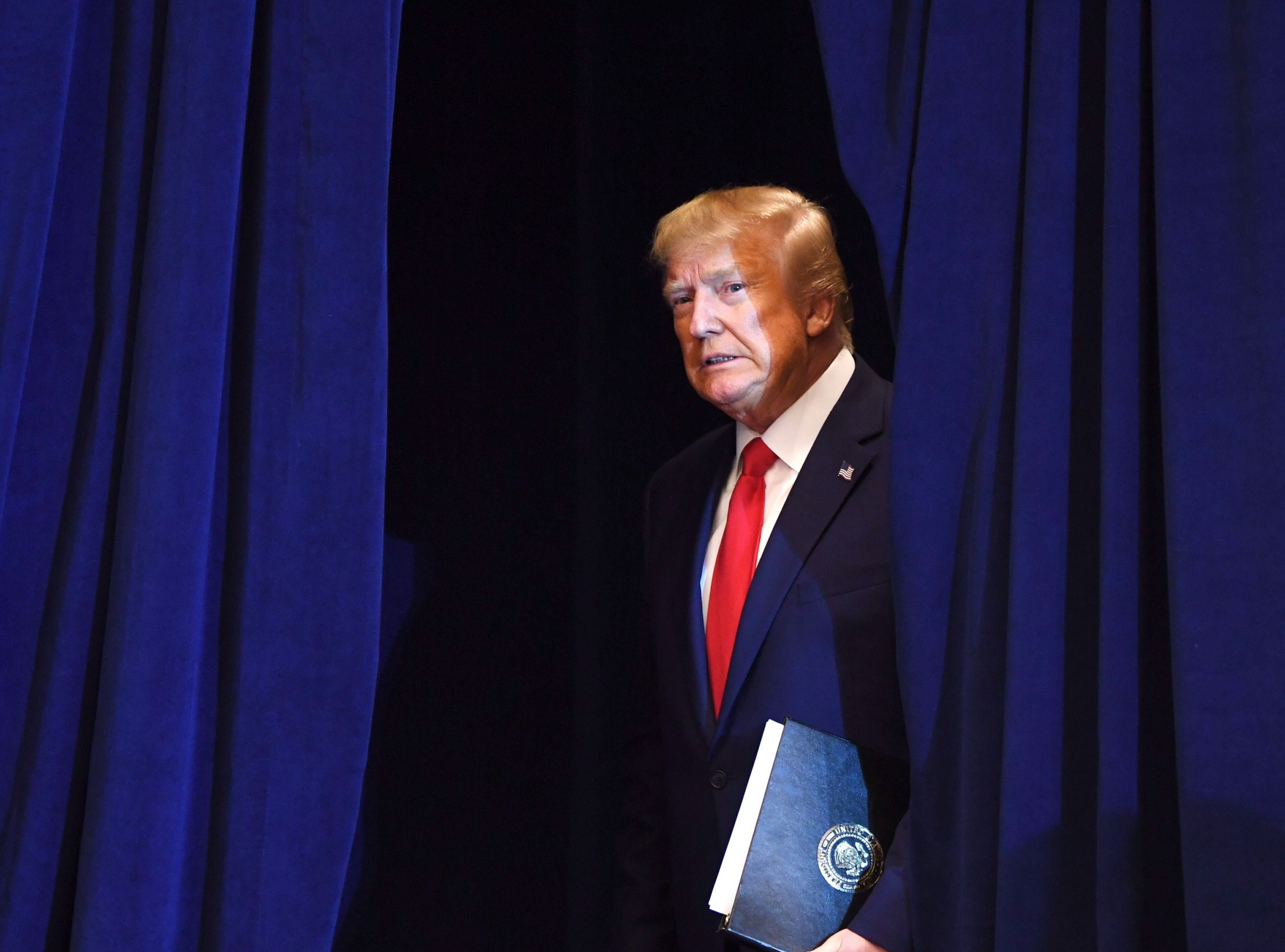 Le président américain Donald Trump lors d'une conférence de presse. Le 25 septembre 2019 à New York.
