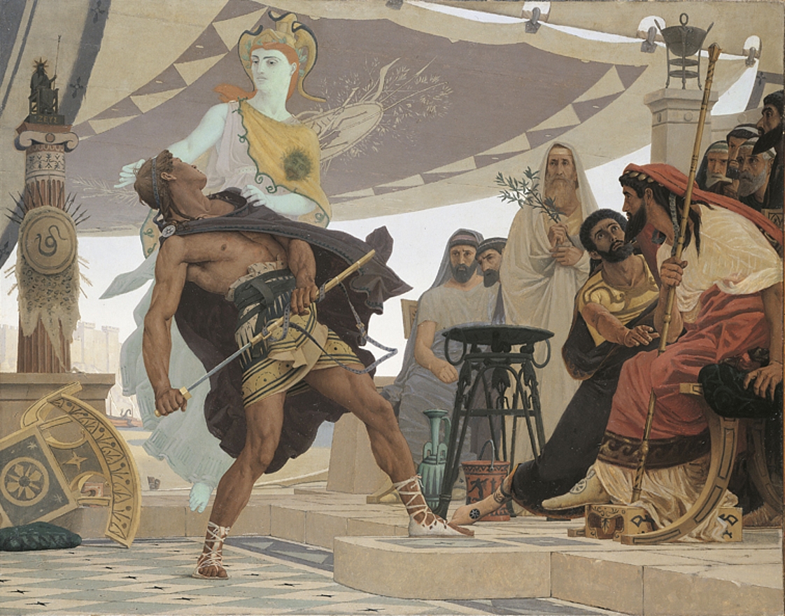 La colère d'Achille, cet épisode de l'Iliade, est peint par Louis-Edouard Fournier.