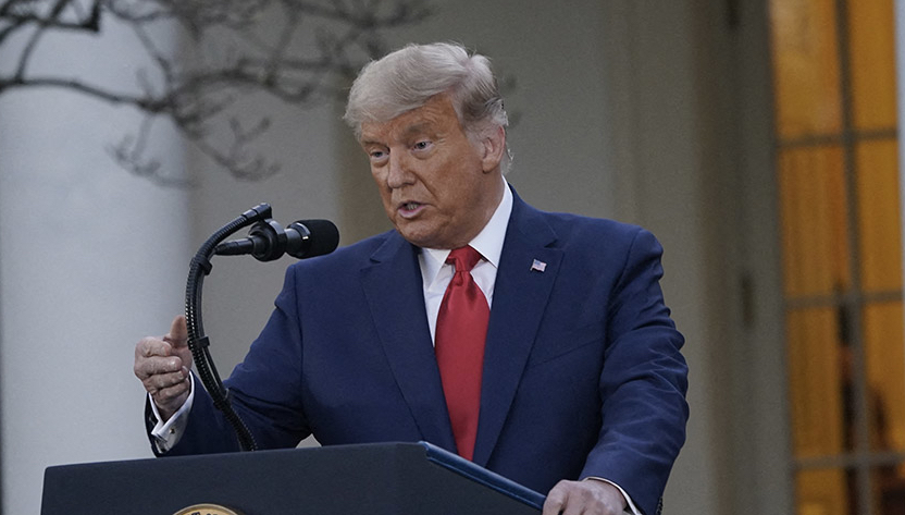 Portrait du. président américain Donald Trump à Washington, le 13 novembre.