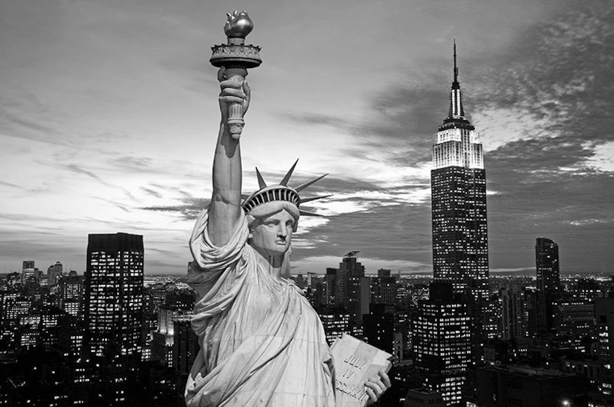 Photo de la statue de la liberté, à New York.