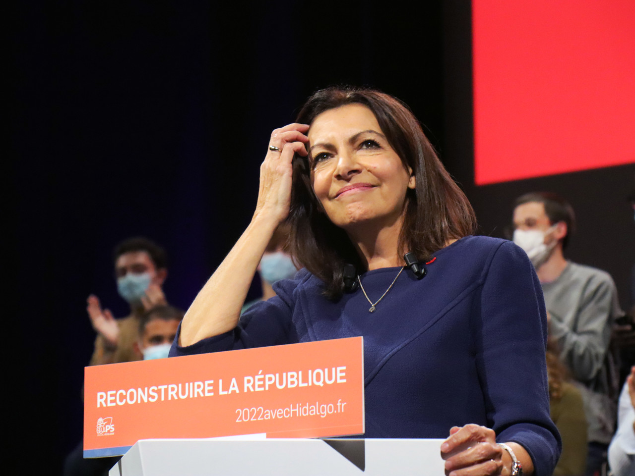 Anne Hidalgo, la maire de Paris et candidate socialiste à l'élection présidentielle, le 23 octobre 2021 à Lille.