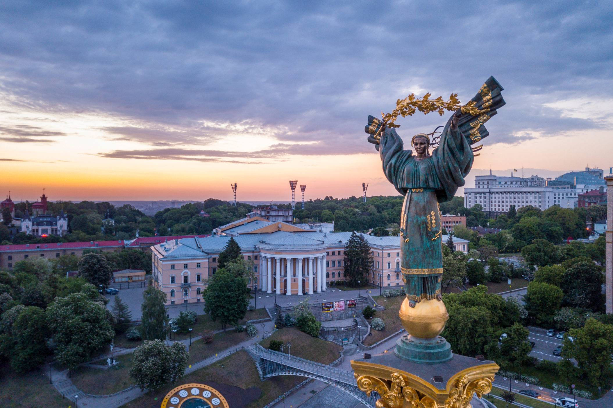 Le monument à l’Indépendance, place Maïdan à Kiev, en Ukraine.