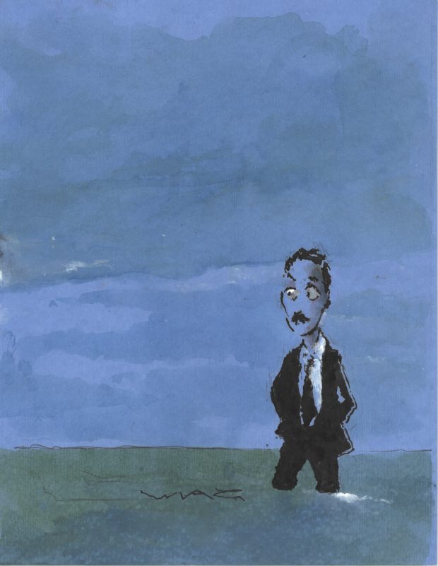 Portrait de Proust : Proust beau triste et intelligent, par Wiaz.