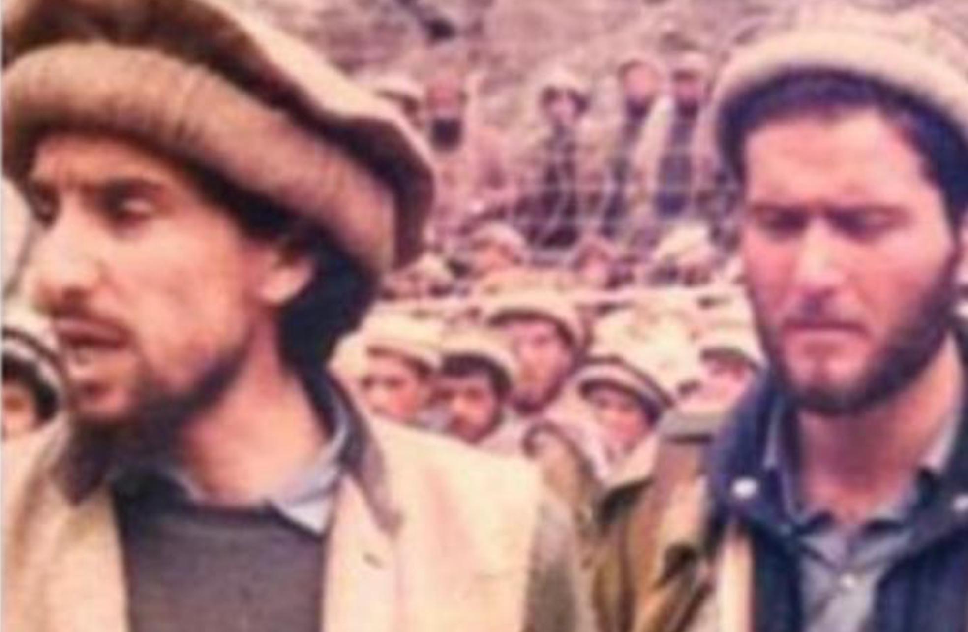 Portrait du commandant Massoud et de Muslin Hayat.