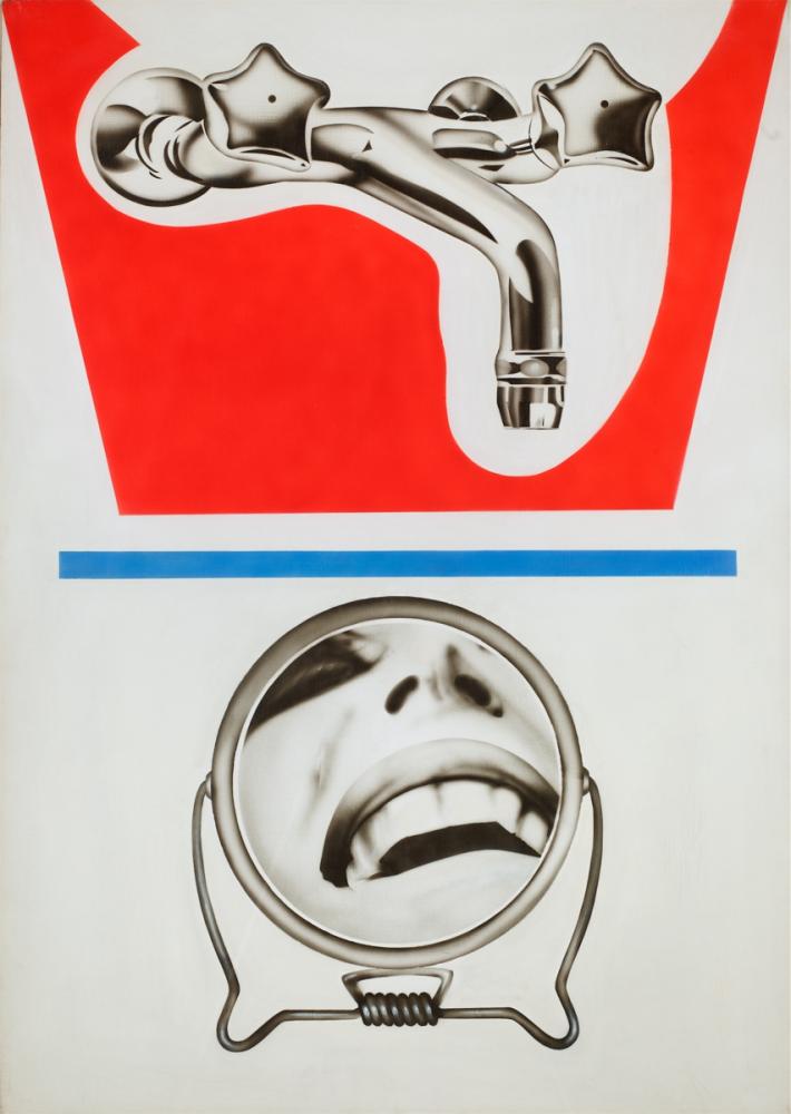 Peter Klasen, Robinet n° 5, 1968, acrylique sur toile