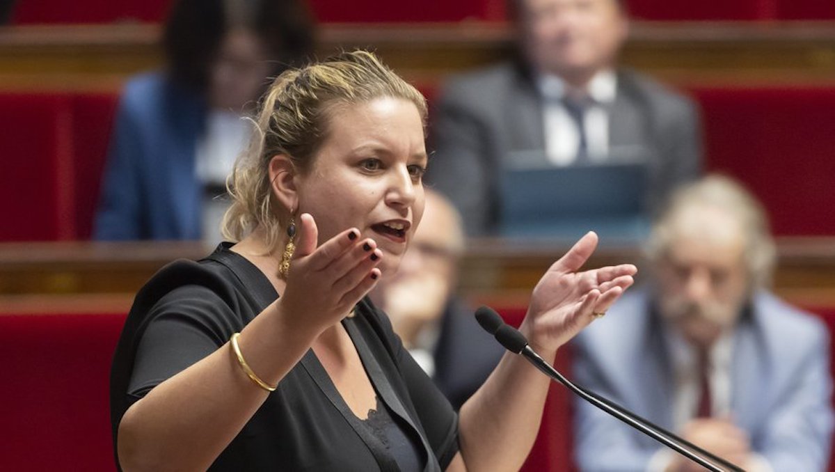 Mathilde Panot lors de débats à l'Assemblée nationale