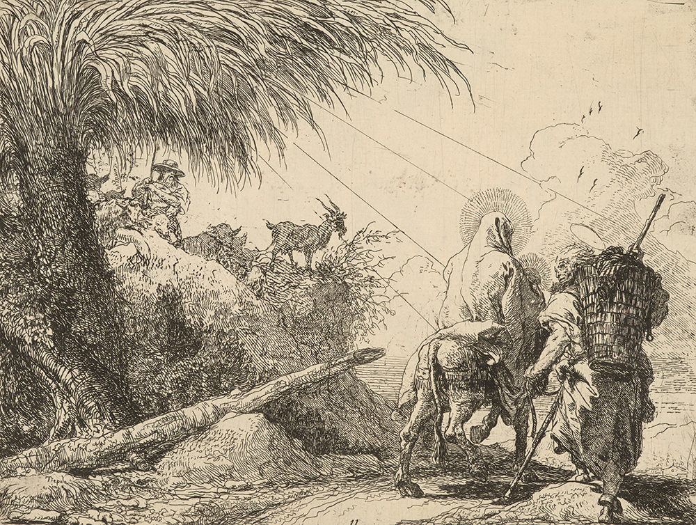 Giandomenico Tiepolo, Idee pittoresche sopra la fugga in Egitto, vers 1750-1753 Eau-forte
