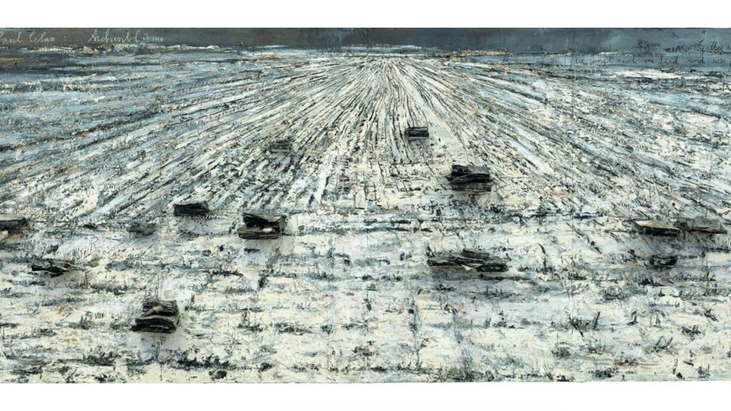 La peinture de Anselm Kiefer dédiée à Paul Celan : Fleur de cendre.