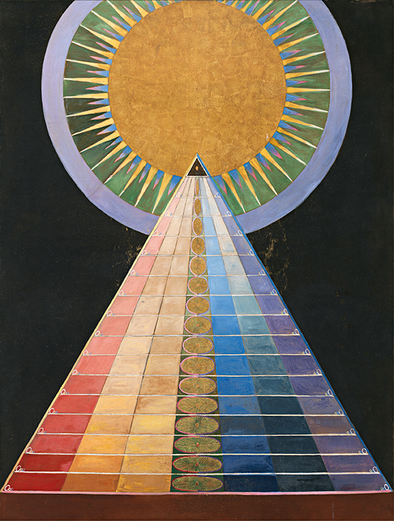 Retable, Peinture de l'artiste suédoise Hilma af Klint. 