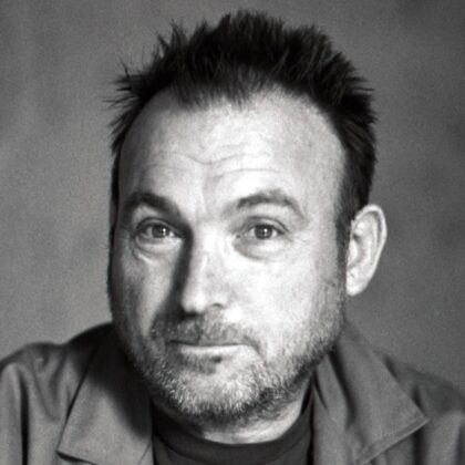 Portrait en noir et blanc de Miquel Barceló