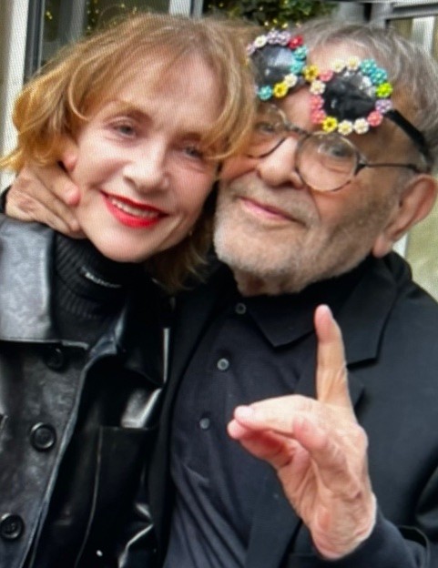 Fernando Arrabal et l'actrice Isabelle Huppert.