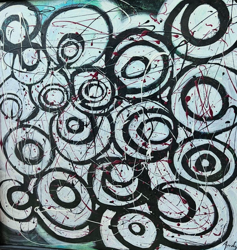 « Cañada real », huile sur toile de Fernando Arrabal.