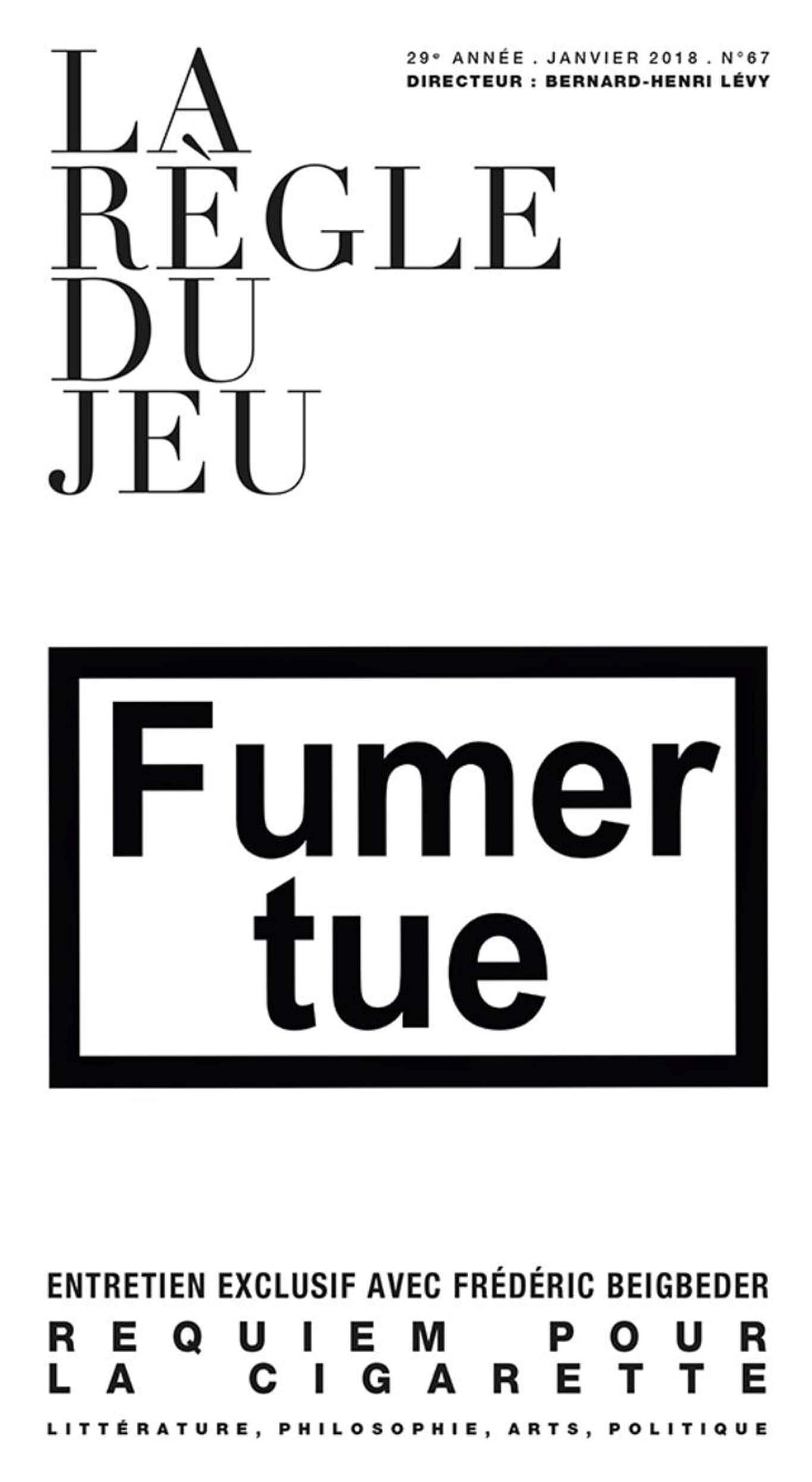 Couverture du N°67 de La Règle du jeu.