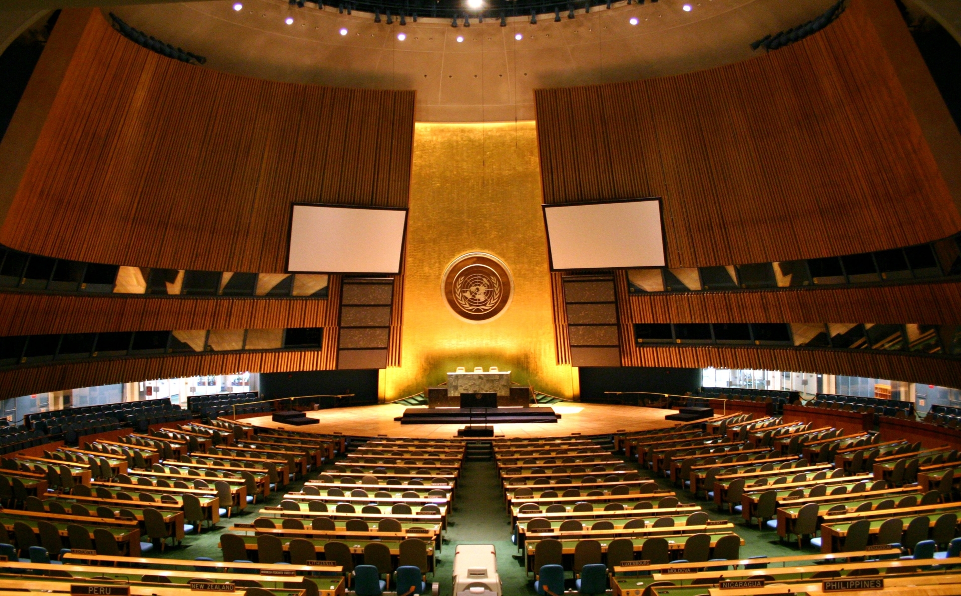 Salle plénière de l’Assemblée générale des Nations Unies (ONU) à New York