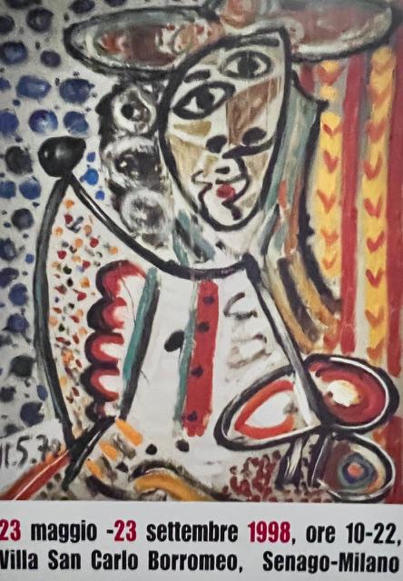 Affiche d’exposition Picasso à la Villa San Carlo Borromeo, Senago-Milano (1998).