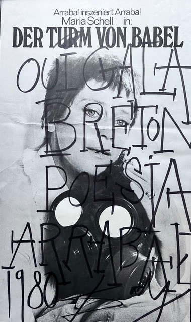 Affiche de la pièce de Fernando Arrabal « La tour de Babel », avec Maria Schell