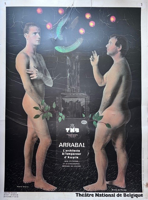 Affiche de la pièce de Fernando Arrabal « L’architecte et l’empereur d’Assyrie »
