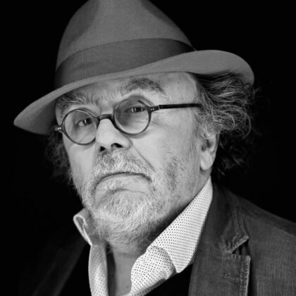 Portrait en noir et blanc de Jean-Michel Ribes