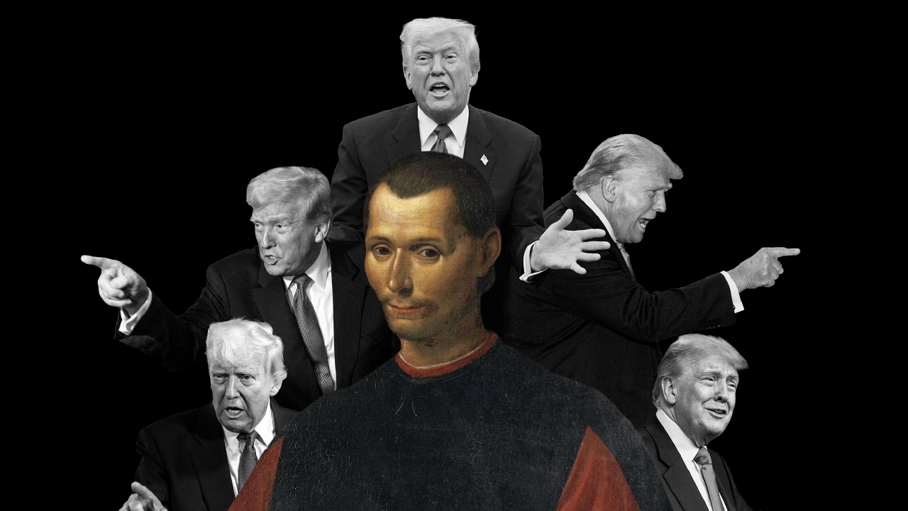Montage avec Machiavel et Trump.