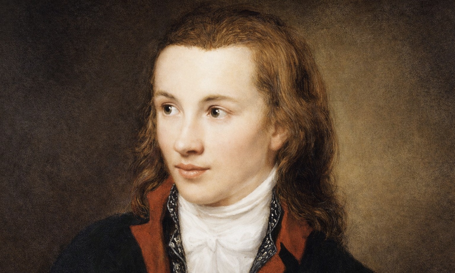 Peinture représentant un Portrait du poète allemand Novalis.