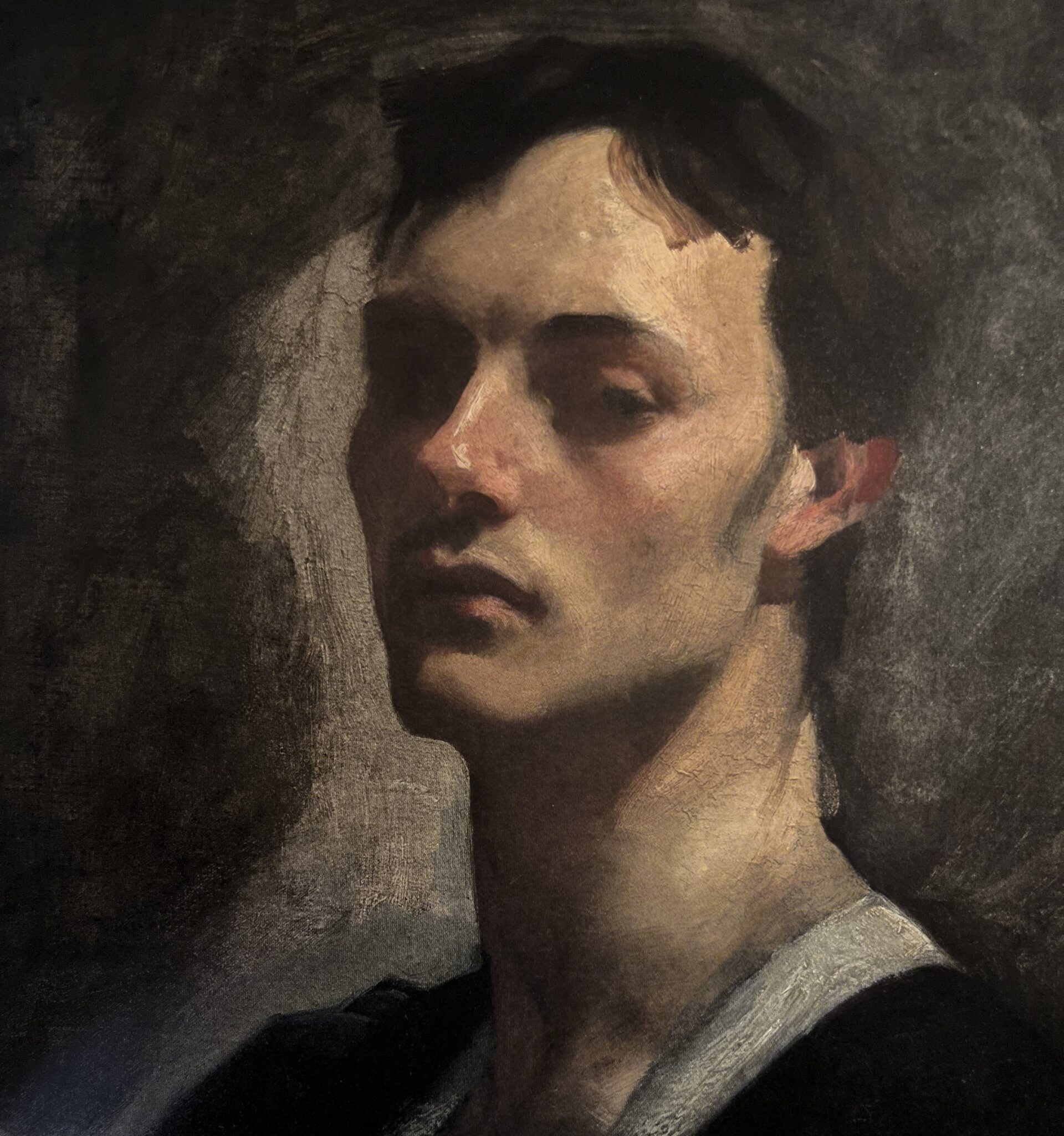 Peinture sur huile de John Singer Sargent portraiturant Albert de Belleroche.