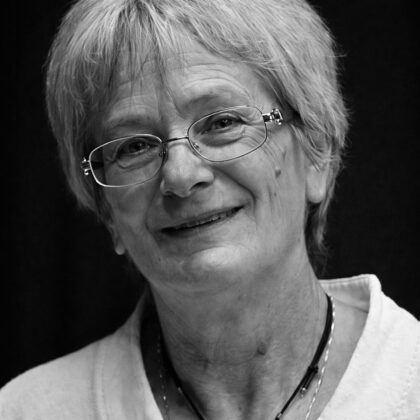 Portrait en noir et blanc de Anna Maria Bacher