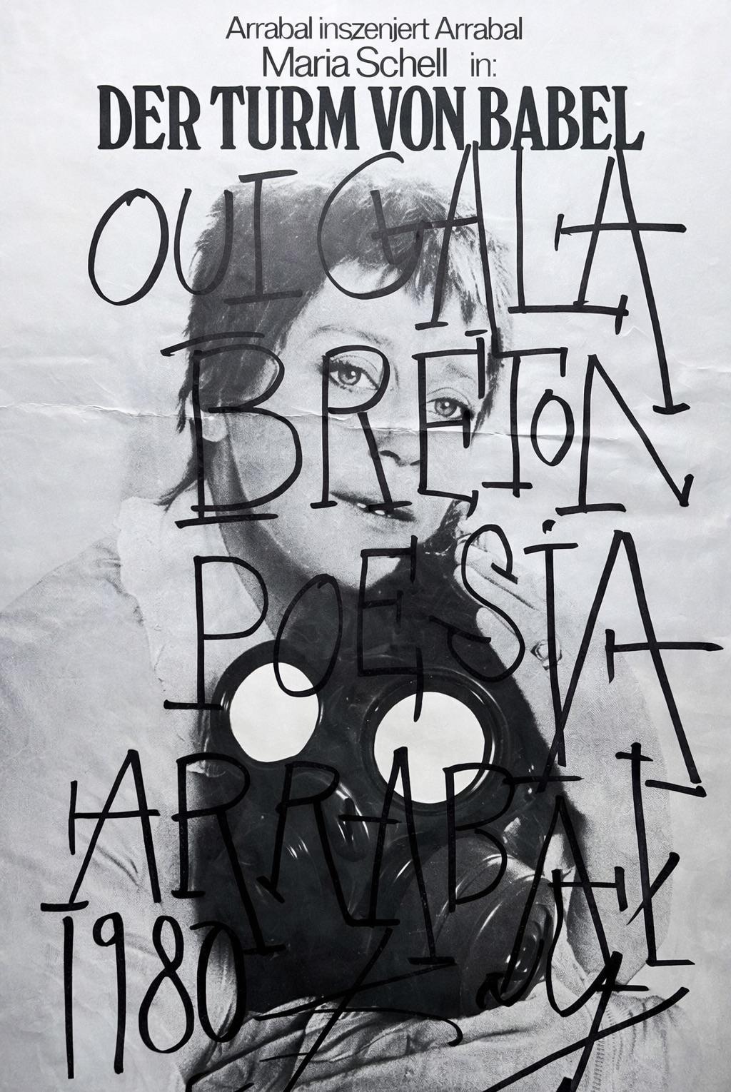 Affiche de la pièce de Fernando Arrabal « La tour de Babel »