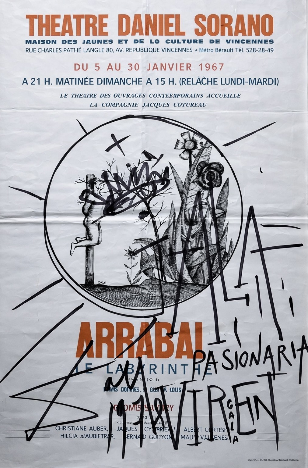 Affiche de la pièce de Fernando Arrabal « Le Labyrinthe