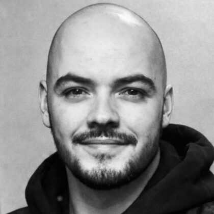 Portrait en noir et blanc de Félix Le Roy